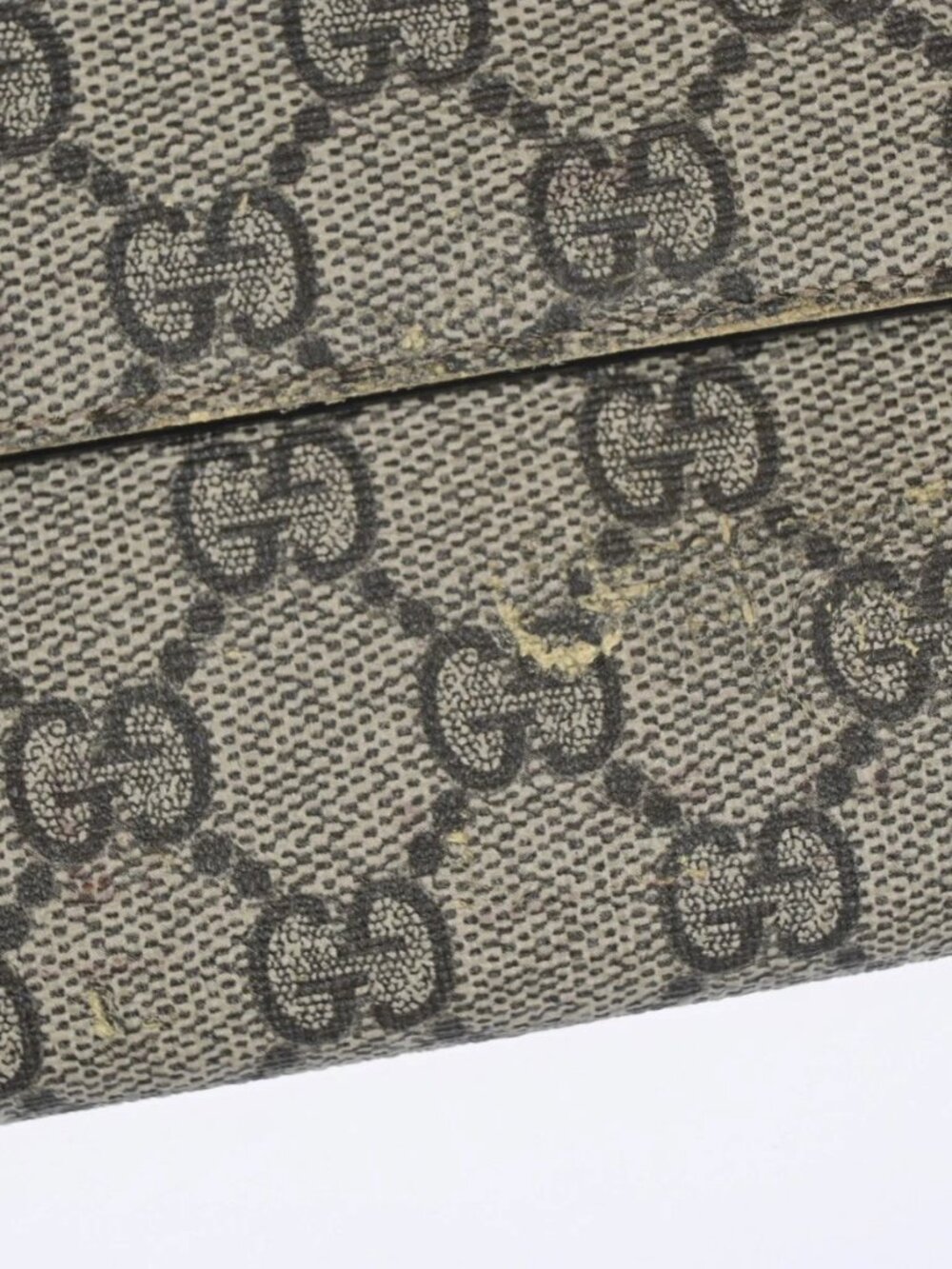 GUCCI GG heart Bifold Long Wallet Supreme Leather Green Beige GHW 01KC911 - Picture 8 of 15